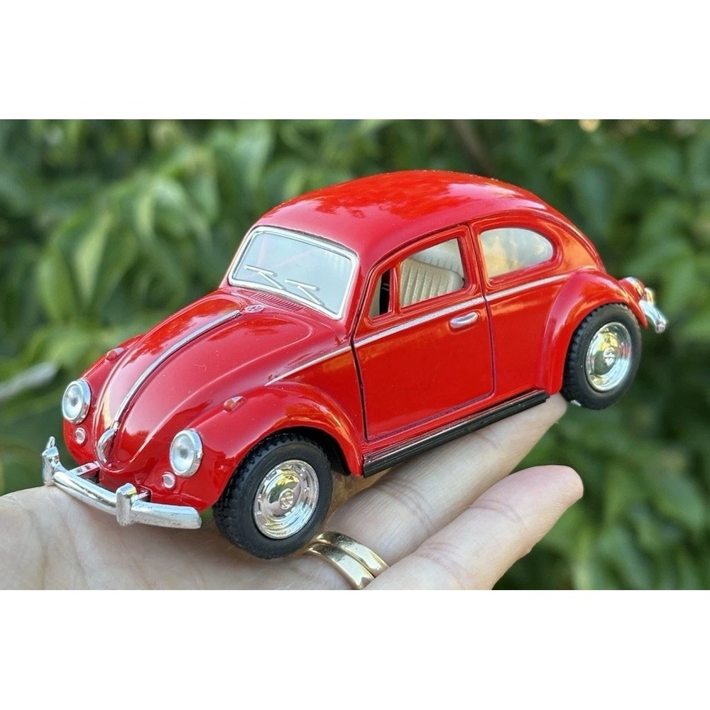 Kinsmart 1967 Volkswagen Classic Beetle Red 1:32 Scale Diecast Car 5375PK NEW